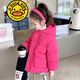 G.duck品牌童裝兒童羽絨服女童冬裝加厚保暖外套女孩洋氣寶寶外穿羽絨衣 玫紅色 90