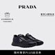 PRADA/普拉達(dá)【七夕禮物】男士PRAX 01 再生尼龍亮面皮革運(yùn)動(dòng)鞋 藍(lán)色/黑色 41.5 (7.5)