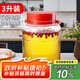 拜杰泡酒瓶玻璃罐泡酒容器泡菜壇酵素瓶五谷雜糧儲(chǔ)物罐果酒瓶3L泡酒罐