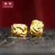 御邪黃金3D硬金迷你線球轉(zhuǎn)運(yùn)珠手鏈?zhǔn)掷K手串配件串珠黃金轉(zhuǎn)運(yùn)珠 足金線球珠:約0.11g