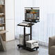 室安美站立式電腦升降桌家用可折疊  站立式筆記本電腦桌臺式升降可移動(dòng) 黑架黑色桌面 不帶機械臂款