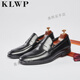 KLWP香港輕奢男士樂福鞋真皮夏季新款英倫風(fēng)透氣商務(wù)正裝一腳蹬休閑鞋 優(yōu)雅黑 39 =皮鞋40=運(yùn)動鞋41
