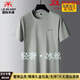 國際米瀾高端品牌男士圓領(lǐng)冰絲短袖T恤加肥加大碼夏季休閑寬松薄款打底衫 淺杏 XL