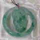 冰種飄花翡翠手鐲緬甸翡翠處理冰透水潤圓條玉鐲翡翠葉子吊墜套裝 53手鐲單個(gè)帶禮盒