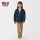 無印良品（MUJI）大童木棉混牛仔夾克衫兒童外套25年春季男童女童丹寧回潮CB1MMA5S 深藏青色 110 /56A