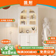 盛耐鋼制法式奶油風(fēng)鐵藝書柜書架現(xiàn)代家用客廳玻璃防塵帶門收納展示柜