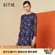 愛特愛（EITIE）秋冬新品商場(chǎng)同款浪漫網(wǎng)紗蕾絲刺繡收腰A擺禮服連衣裙6077717 熏衣草96 M 160
