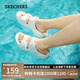 斯凱奇（Skechers）拖鞋女士夏季一腳蹬涼鞋厚底增高外穿運(yùn)動(dòng)休閑鞋透氣沙灘鞋111246