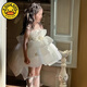 G.DUCK HELLO女童2025夏季新款甜美吊帶蓬蓬裙公主禮服生日裙 白色 100 cm