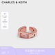 CHARLES&KEITH棱鏡半寶石耳骨夾七夕禮物CK5-42120323 Rose Gold玫瑰金色 R
