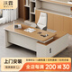 沃霖E0級環(huán)保輕奢辦公桌老板桌椅組合簡約現(xiàn)代財(cái)務(wù)桌總裁班臺經(jīng)理桌 2米老板桌【長柜/多功能線盒】 常規(guī)