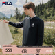 FILA斐樂(lè )男裝套頭衛衣秋冬商務(wù)休閑通勤圓領(lǐng)衛衣上衣 正黑色-BK 185/104A/XXL