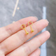 羅威寶格黃金耳釘女足金999圓球金耳飾豆豆彎鉤送女友七夕情人節(jié)禮物 3mm圓珠光面約0.155g/單只支持多退少補(bǔ)