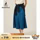 beanpole【新品】濱波 2025春夏女士復(fù)古韓系穿搭全棉A字牛仔裙 藍色 XS 155/62A 025