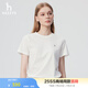 哈吉斯（HAZZYS）女裝 2025夏季新款女士多色圓領(lǐng)休閑短袖T恤女ASTSE0CBE51 米黃色OW M (160/84A 38)