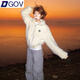 DGOV白色羊羔毛絨短外套女春秋季2025新款韓系搖粒絨加絨上衣 【米白色】zt L 【105-115斤】