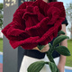 扭扭棒手工花束diy大號玫瑰花材料包酒紅色毛根巨型向日葵妞妞棒 【酒紅45cm】巨型玫瑰+膠棒 花桿花朵材料包+視頻說(shuō)明書(shū)