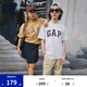 Gap女裝夏季不對(duì)稱簡約一片式口袋工裝風(fēng)短裙半裙496377 黑色 6(28)亞洲尺碼