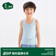 松山棉店【商場(chǎng)同款】?jī)和療o痕簡(jiǎn)約打底背男童純色四季舒適內(nèi)衣女童 冰藍(lán) 160