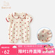 班喜迪嬰兒衣服夏季薄款嬰幼兒連體衣女寶寶公主外出服超萌短袖爬服夏裝