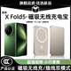 圖禿兔適用vivoXFold5磁吸充電寶輕薄便攜背夾式vivoxfold5無線充可上飛機(jī)大容量快充移動電源 金色 金屬材質(zhì) 10000毫安
