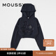 moussy 早春新品迪士尼合作款粉嫩米奇連帽衛(wèi)衣010HSQ90-0260 021淺黑色 均碼