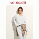HOLLISTER24春秋款經(jīng)典小海鷗抓絨落肩衛(wèi)衣女裝KI352-4218 灰色 M (165/92A)
