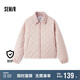 森馬（Semir）棉服女燈芯絨翻領(lǐng)菱形格復(fù)古2024冬三防寬松輕薄棉衣109724112007