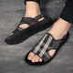 洛之潮男士新款防滑涼拖鞋潮人夏季外穿皮涼鞋 B740 37