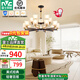雷士（NVC）吊燈客廳燈大氣美式現(xiàn)代簡約燈具套餐輕奢燈LED餐廳燈飾全屋書房 曙光15頭-帶防塵蓋吊燈 贈(zèng)光源