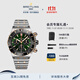 百年靈（BREITLING）【黃景瑜同款】機械計時(shí)B01自動(dòng)機械男士手表44瑞士機械表 綠色-間金精鋼輥珠表帶 44mm