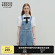 Teenie Weenie小熊女裝春夏裝牛仔背帶短褲簡約時(shí)尚休閑通勤連體褲 淺藍(lán)色 M (165)