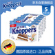 knoppers優(yōu)力享 德國進(jìn)口 牛奶巧克力威化餅干5包125g 早餐代餐辦公室零食