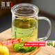 雅集耐熱透明大容量男女辦公家用玻璃杯豪飲杯牛奶杯1000ml帶刻度款杯