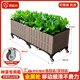 原起點(diǎn)種植箱陽臺種菜盆樓頂室外露臺庭院長方形戶外帶輪花箱加深2聯(lián)箱