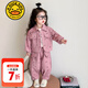 G.DUCKKIDS小黃鴨女童秋裝套裝2025新款洋氣兒童牛仔外套套裝春秋薄款兩件套 粉色 110 建議4~5歲【100-110cm】cm