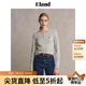 ELAND【94%棉】衣戀T恤女學(xué)院撞色條紋長袖上衣內(nèi)搭2025夏季新款 中灰色(18)M/Grey M /165