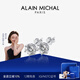 艾蘭米雪 ALAIN MICHAL Classic經(jīng)典系列 S925銀 1克拉 培育鉆石耳釘 禮物送女友送媽媽