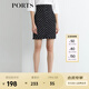PORTS寶姿  新品商場(chǎng)同款女裝條紋高腰半身裙通勤顯瘦SN8S007HFD014 黑色 M (6)