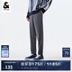 杰克·瓊斯（JACK&JONES）男裝加絨休閑褲秋季品牌長(zhǎng)褲純色百搭舒適通勤商務(wù)加厚褲子高端 E39珍珠黑 M （175)