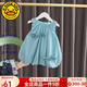 G.DUCKKIDS小黃鴨童裝女童連衣裙夏季2025新款兒童裙子小女孩蝴蝶結(jié)公主裙夏 藍(lán)色 80 適合9-12月(75-85cm)