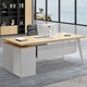 萌熙迪辦公桌簡(jiǎn)約現代總裁桌經(jīng)理主管桌大班臺辦公室電腦桌椅組合老板桌 【水曲柳色】老板桌+側柜 160*80*75