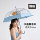 霜山SHIMOYAMA透明雨傘可愛萌趣果凍傘加大加厚速干雨傘加固抗風8骨長柄傘 藍色-直徑91cm 版權(quán)作品 仿冒必究