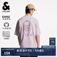 杰克·瓊斯（JACK&JONES）男裝25年涼感短袖T恤男士夏季潮流寬松oversized復(fù)古印花休閑半袖 C19淺粉色 寬松版，卡碼拍小 M