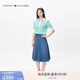 TOMMY HILFIGER25新款春夏女裝純棉休閑通勤半松緊腰A字牛仔半身裙44389 牛仔藍(lán)1A7 36 M