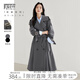 對白法式高級中長款風(fēng)衣外套女2025秋裝新款小個子英倫風(fēng)氣質(zhì)上衣 海鷗灰 M