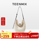 天美意（TEENMIX）女包手工編織水桶包度假大容量手提通勤斜挎單肩包520情人節(jié)禮物