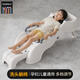 KAAIMOOL兒童洗頭發(fā)躺椅寶寶洗頭盆孕婦小孩家用平躺可折疊嬰兒洗頭神器 加長(cháng)通用_白【加長(cháng)可伸縮】