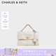 CHARLES&KEITH中號(hào)kerry郵差包單肩包斜挎包包女包生日七夕禮物CK2-80782515 Cream奶白色 中包