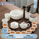 蘇氏陶瓷（SUSHI CERAMICS）羊脂玉白瓷功夫茶具套裝三才蓋碗泡茶壺茶洗大套禮盒裝節(jié)日禮物